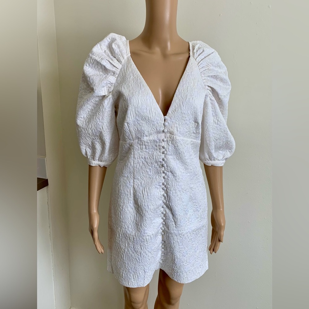 BARDOT cream+white floral dress size :S
